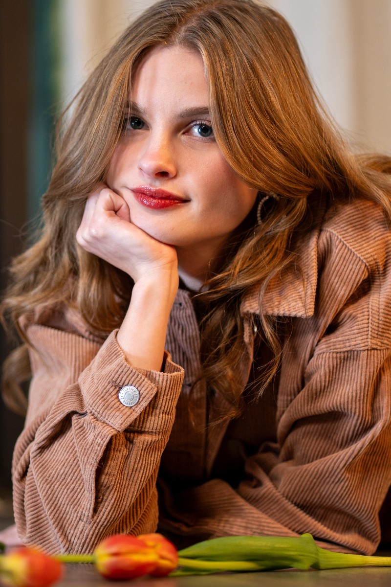 Senior girl portrait with clean modern editing