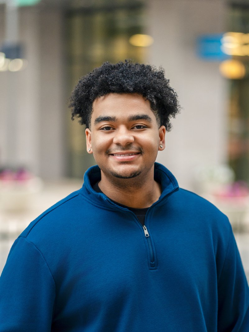 Senior portrait of Jadan at Legacy West in Plano